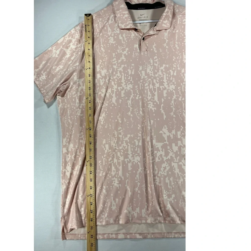 Nike Golf Dri-FIT Pink Digital Camo Polo Shirt Mens XXL CU9533-800